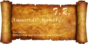 Tapasztó Rudolf névjegykártya