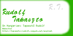 rudolf tapaszto business card